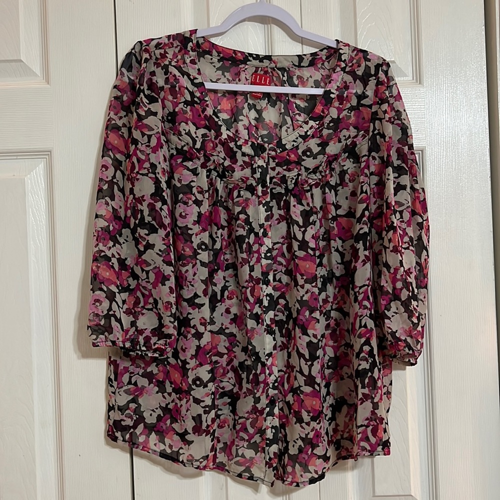 Elle Ladies Women’s Blouse Size Medium